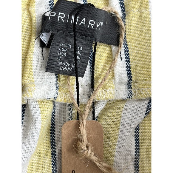 NWT! Women's Linen Blend Paper Bag Waist Ankle Pants, Primark, Sz: 10 (b9) - Picture 5 of 6